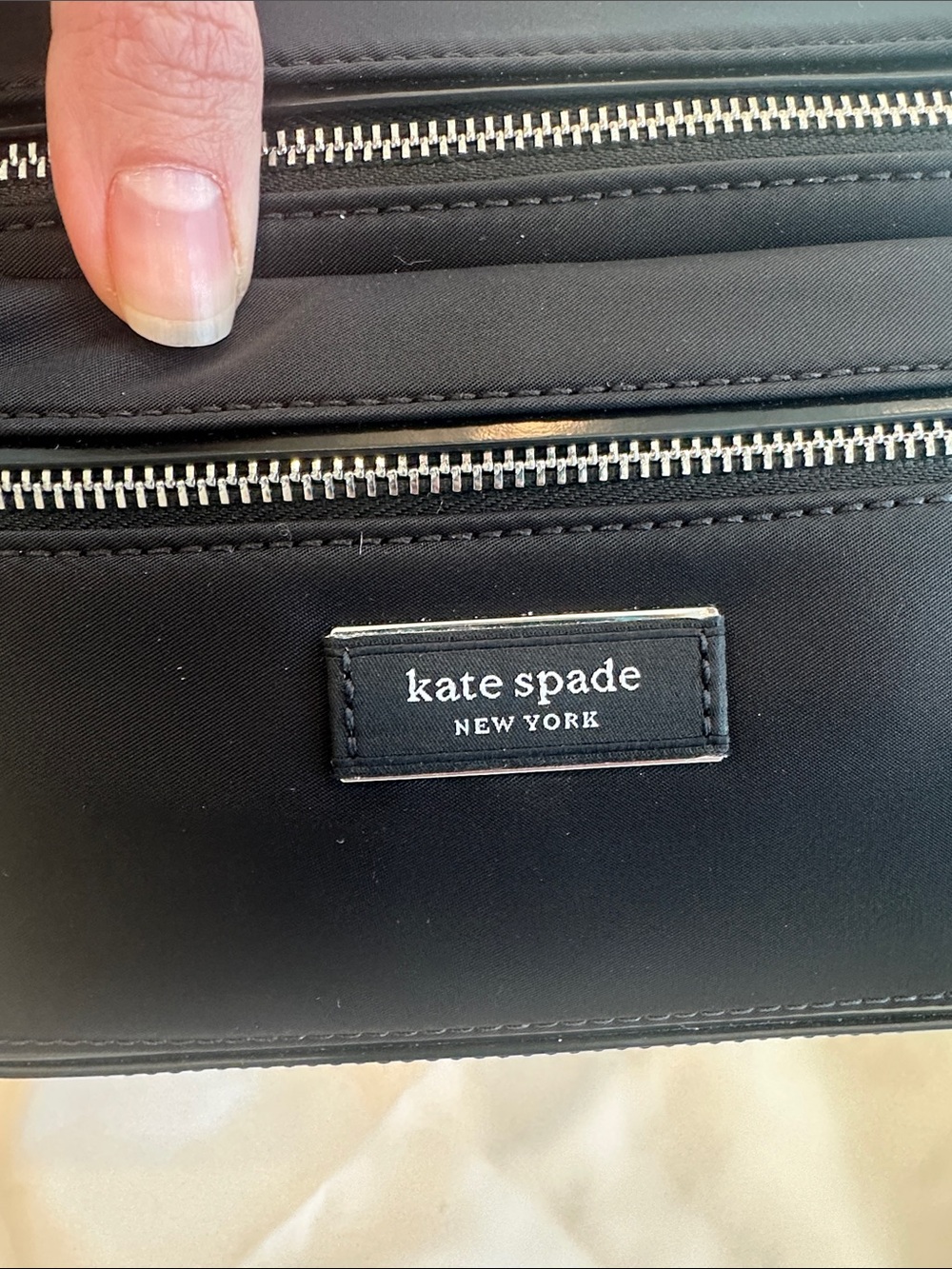 Kate Spade Black Nylon Belt Bag with Silver Hardware - Picture 8 of 10